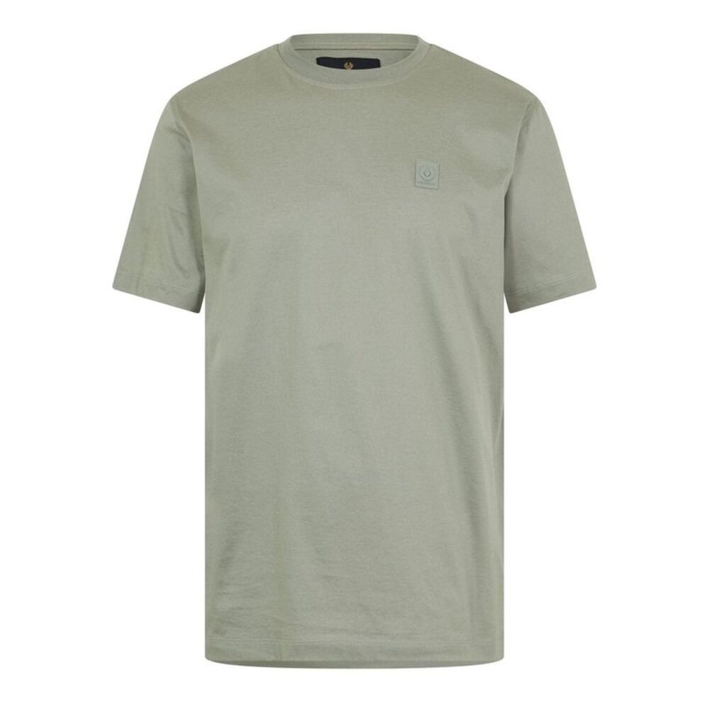 Belstaff Mens Logo Cotton Regular T-Shirt / Lichen
